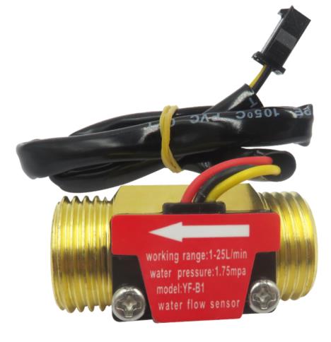 Датчик расхода воды YF-B1, G1/2 1-25Л/мин 3.5-12в, латунь