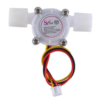 Датчик расхода воды YF-S402, 0.3-6Л/мин наружный диаметр 6.35мм, белый