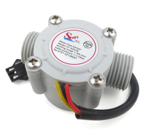 Датчик расхода воды YF-S201B, G1/2 1-30Л/мин 5-15в, серый