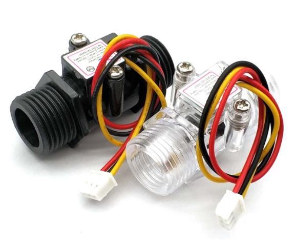 Датчик расхода воды YF-S201C, G1/2 1-30Л/мин 5-15в, прозрачный