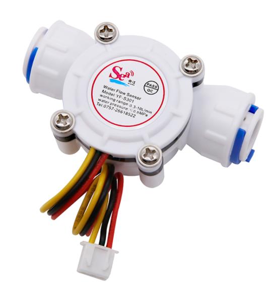Датчик расхода воды YF-S301, 0.3-10Л/мин 5-24в