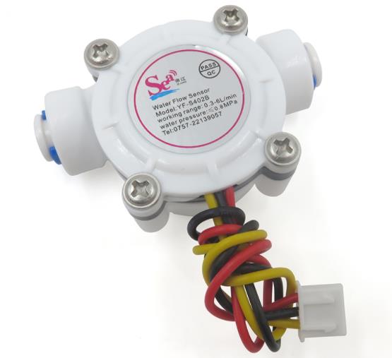 Датчик расхода воды YF-S402B, 0.3-6Л/мин 5-24в