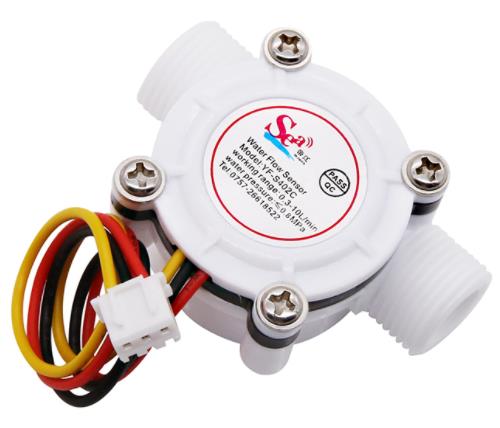 Датчик расхода воды YF-S402C, G3/8 0.3-10Л/мин 5-18в