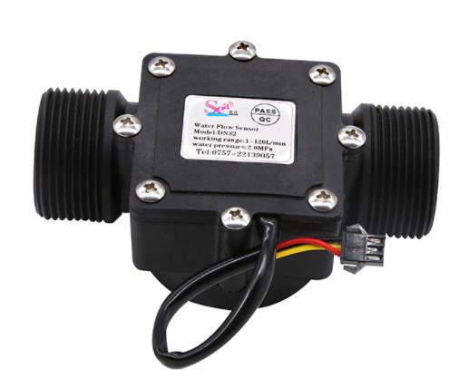 Датчик расхода воды DN32, 1.25'' 1-120Л/мин 3.5-12в