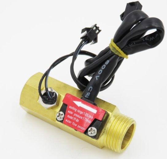 Датчик расхода воды YF-B4, G1/2 1-25Л/мин 5-15в, латунь