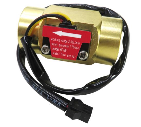 Датчик расхода воды YF-B9, G3/4 2-50Л/мин 5-24в, латунь
