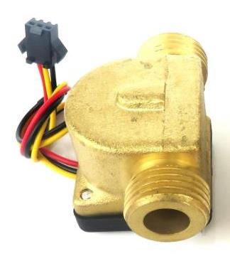 Датчик расхода воды YF-B13, G1/2 1-30Л/мин 4.5-18в, латунь