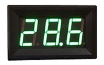 Вольтметр 0.56? 3.5-30В, зелёный