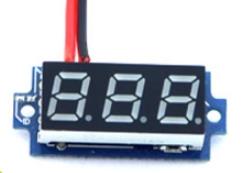 "Вольтметр 0.28"" 3.5-30В, красный"