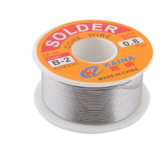 Припой для пайки, 0.8мм 100г 63/37 оловянно-свинцовый с флюсом, 35%