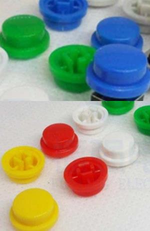 Круглая красная крышка для тактовой кнопки  6*6*7.3мм