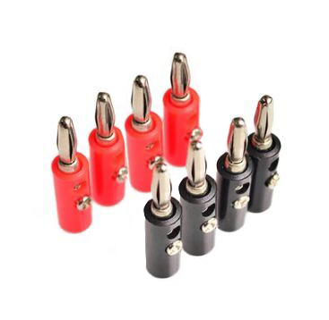 Акустический разъём Banana для кабеля 4мм, красный