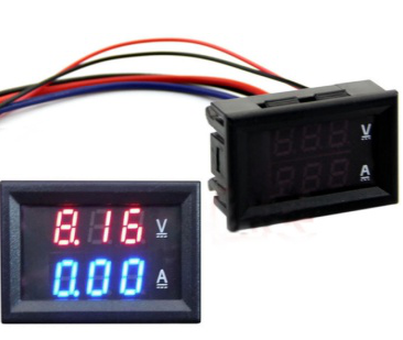 "Вольт-амперметр 0.28"" 100В 50А без шунта"
