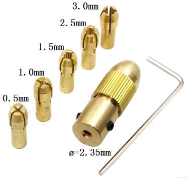 Набор мини сверлильных патронов для электроинструмента 2.35 мм 7 штук