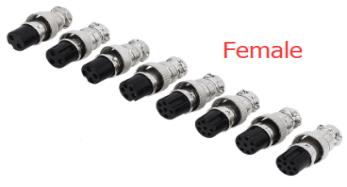 Авиационный разъём GX16 10-контактный, мама