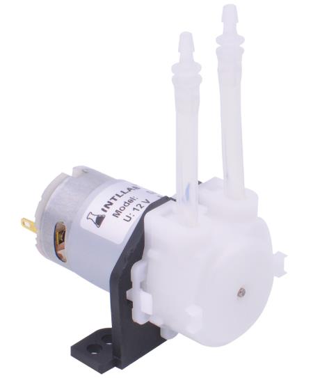 Насос для жидкости с силиконовой трубкой INTLLAB Тип Л 12В входное отверстие: 3мм, выходное отверстие: 5мм, 19~100 мЛ/мин