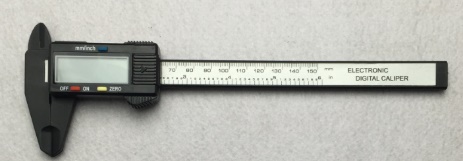 Пластиковый цифровой штангенциркуль с дисплеем, 0-150мм, без батарейки, блистерная упаковка