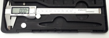 Стальной цифровой штангенциркуль с дисплеем, 0-150мм, без батарейки, картонная коробка