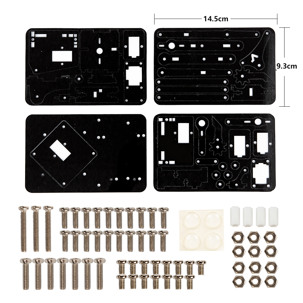 Черный акриловый робот-манипулятор DIY, механическая рука (без сервопривода и платы)