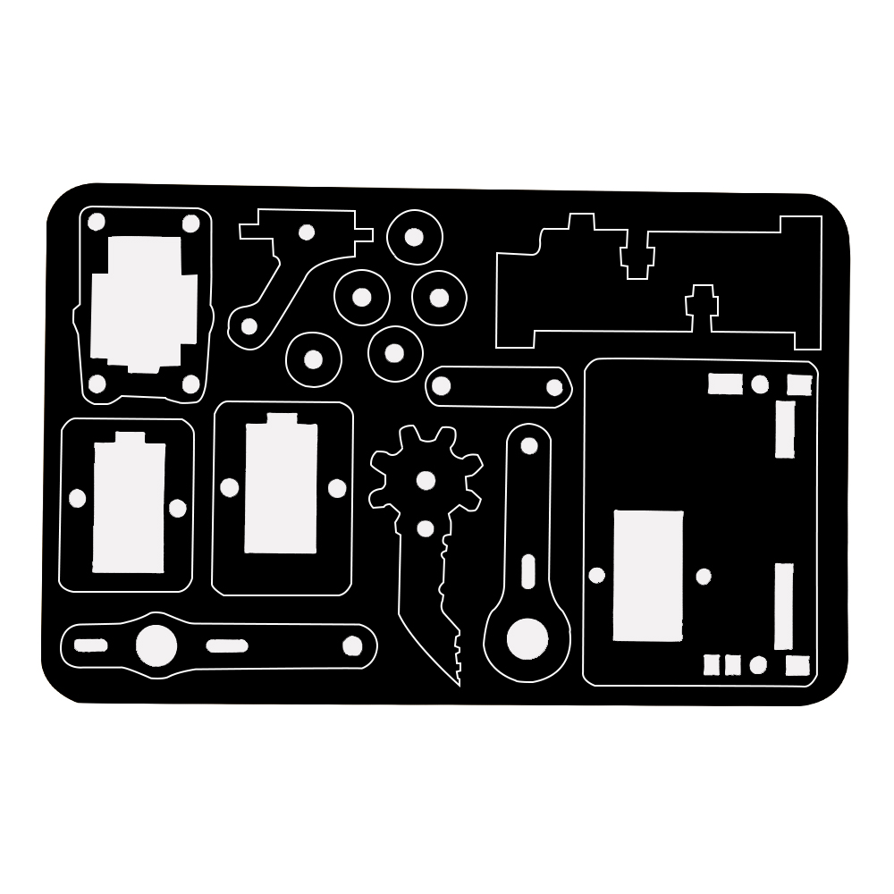 Черный акриловый робот-манипулятор DIY, механическая рука (без сервопривода и платы)