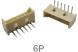Гнутый игольчатый разъем 6P (1.25 мм, 6 контактов, изогнутый)