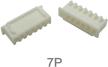 Корпусной разъем XH2.54 7P male (2.54 мм, белый, пластик, 7 контактов)
