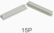 Корпусной разъем XH2.54 15P male (2.54 мм, белый, пластик, 15 контактов)