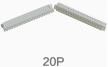 Корпусной разъем XH2.54 20P male (2.54 мм, белый, пластик, 20 контактов)