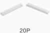 Корпусной разъем PH2.0 20P male (2.0 мм, белый, пластик, 20 контактов)