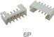 Прямой штыревой разъем PH2.0 6P (2.0 мм, 6 контактов, прямой)