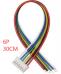 Односторонний штекерный разъем PH2.0мм 6P (провод 1007 26AWG, 30см)