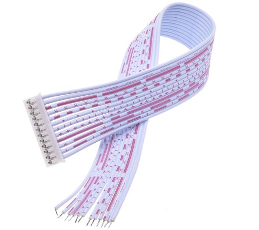 Односторонний штекерный разъем PH2.0мм 12P (красно-белый провод 1007 26AWG, 15см)