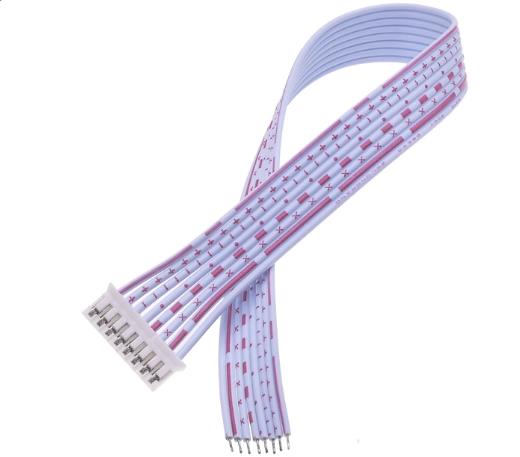 Односторонний штекерный разъем PH2.0мм 8P (красно-белый провод 1007 26AWG, 20см)