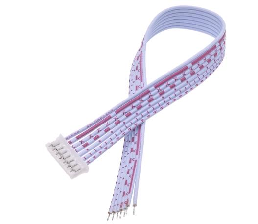 Односторонний коннектор PH2.0 7P Female (красный и белый провод, 1007 26AWG, 30 см)