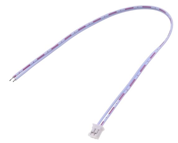 Односторонний коннектор PH2.0 2P Female (красный и белый провод, 1007 26AWG, 50 см)