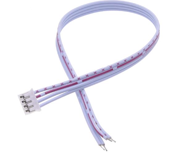 Односторонний коннектор PH2.0 4P Female (красный и белый провод, 1007 26AWG, 50 см)