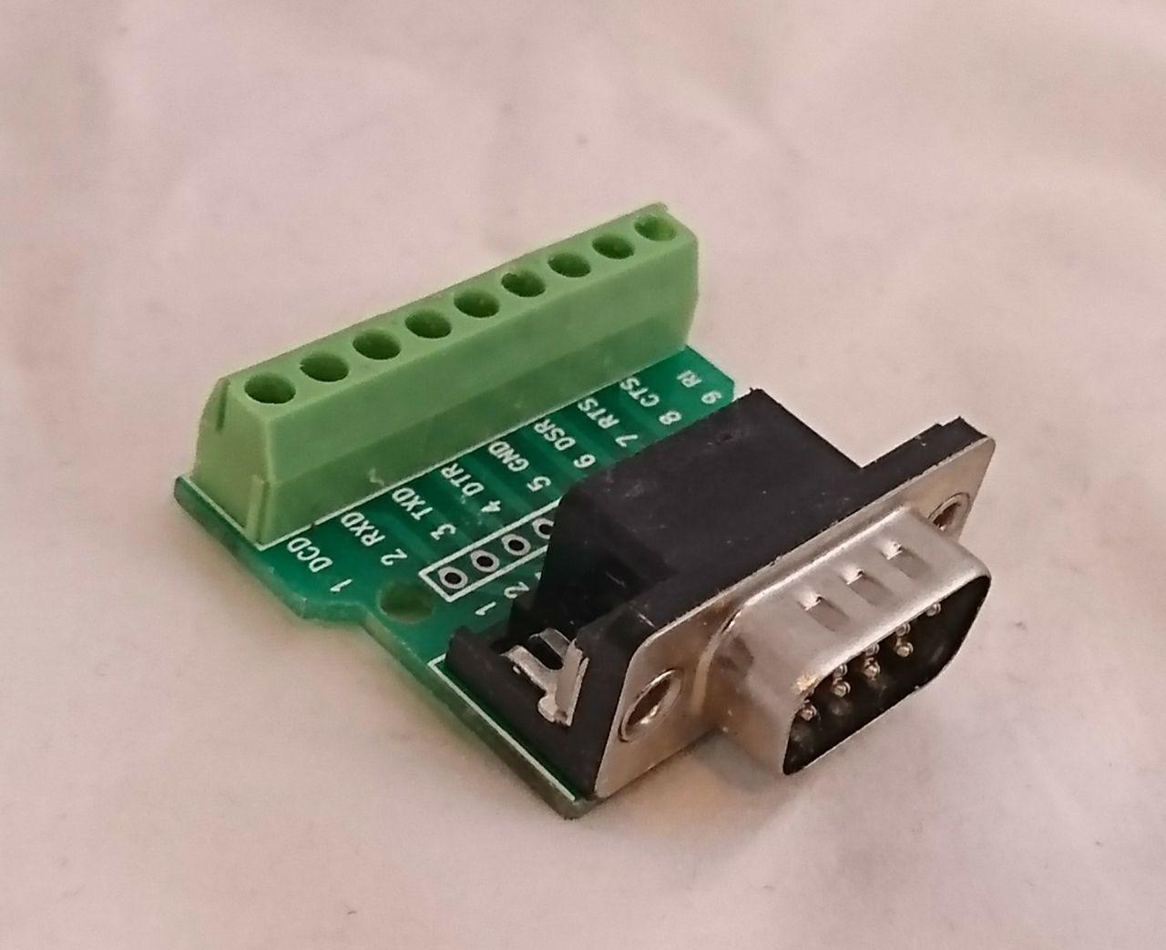 Разъем COM порта RS232 (папа) (мама) с клеммами для подключения