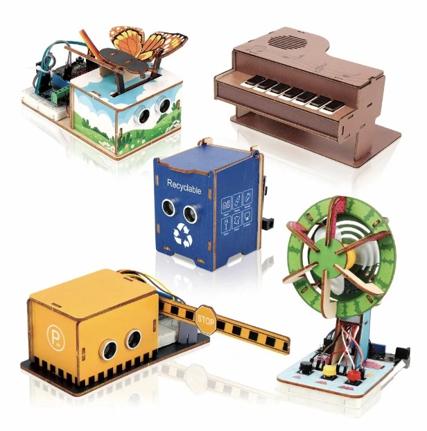 Деревянная панель для стартового набора ESP32 Basic