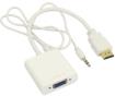 Адаптер HDMI-VGA с аудио штекером 3.5 (белый)