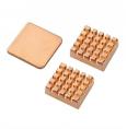 Набор медных радиаторов для Raspberry 3B+/4B (2шт 14x12x5.5мм + 1шт 15x15x1мм, усиленное охлаждение)