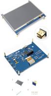 "LCD дисплей 7"" для Raspberry Pi (HDMI, 1024x600, резистивный)"
