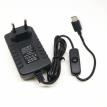 Адаптер питания (Type-C, 5V/3A, EU вилка, кнопка ON/OFF) для RPi 4B