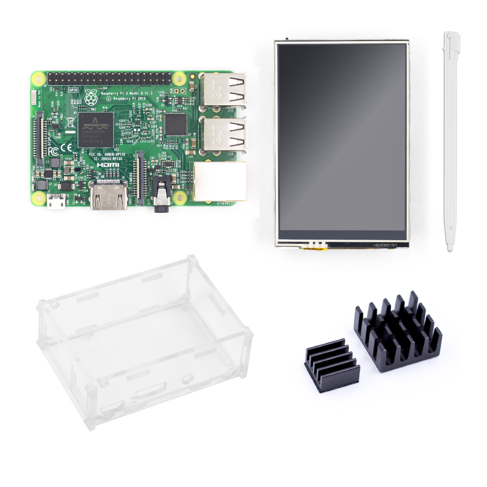 Набор Kit 4 с одноплатным компьютером Raspberry Pi 3 B (картонная коробка)