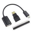 Комплект 3 в 1 для Raspberry Pi Zero (Micro USB кабель, штырьевой разъем, HDMI адаптер)