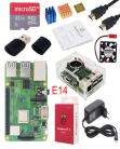 Базовый набор с одноплатным компьютером Raspberry Pi 3 B+ (E14, US вилка)