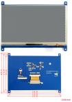 "LCD дисплей Waveshare 7"" (IPS, 1024x600, емкостный, RGB, 5 касаний)"