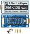 Дисплей Pico e-Paper Waveshare 2.9 (черный/белый, 296?128, SPI)