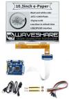 "Дисплей e-Paper HAT Waveshare 10.3"" (1872?1404, USB/SPI/I80, черный/белый,совместим с PI3/PI4/STM32)"