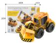 Желтый Творческий DIY Солнечный Инженерный Бульдозер (DIY, солнечная батарея, само сборка, образовательный)