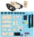 DIY Деревянный STEM Конструктор Танк с Пультом ДУ C-37E (DIY, дерево, STEM, радиоуправление, без батареек, китайская спецификация)
